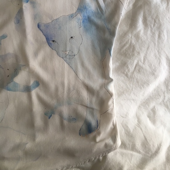 White Zara blouse/top with light print - Picture 3 of 5